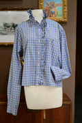 Multi Colored Plaid Long Sleeve Polo Shirt - XL