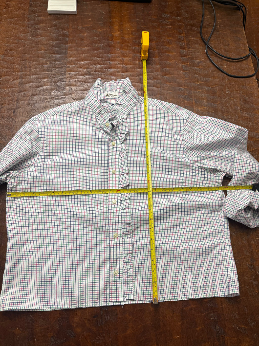 White, Pink, Green, Blue Long Sleeve Polo Shirt - L